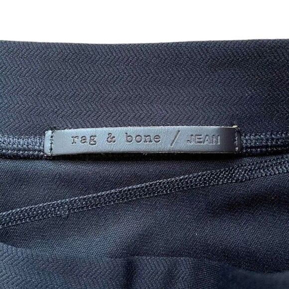 Rag & Bone The Lawson Leggings size Small Black Chevron Zippered Pull On - Picture 7 of 9